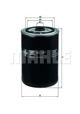 Фільтр тонкого очищення палива Mahle Original KC197 ціна, від 10.33 USD