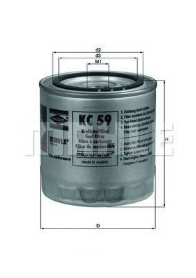 KC59 Mahle Original Фільтр палива