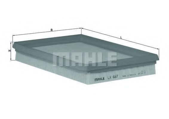 Елемент повітряного фільтра Mahle Original LX687 ціна, від 4.16 USD