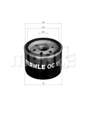 Масляний фільтр двигуна Mahle Original OC11 ціна, від 6.25 USD