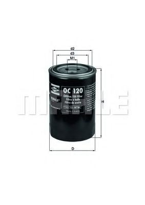 Масляний фільтр двигуна Mahle Original OC120 ціна, від 3.39 USD