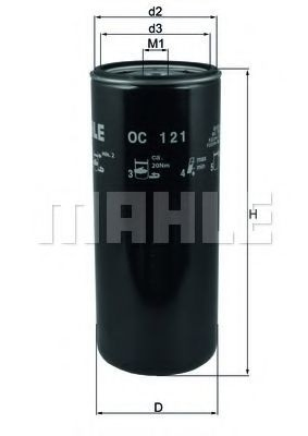 Масляний фільтр двигуна Mahle Original OC121 ціна, від 12.61 USD
