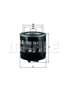 Масляний фільтр двигуна Mahle Original OC145 ціна, від 7.00 USD