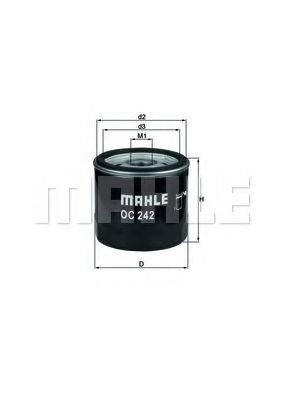 Масляний фільтр двигуна Mahle Original OC242 ціна, від 4.87 USD