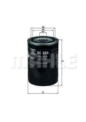 Масляний фільтр двигуна Mahle Original OC486 ціна, від 9.14 USD