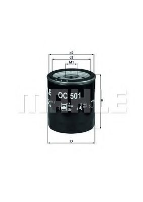 Масляний фільтр двигуна Mahle Original OC501 ціна, від 5.56 USD