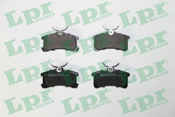 05P1233 LPR Колодки гальмівні задні, дискові