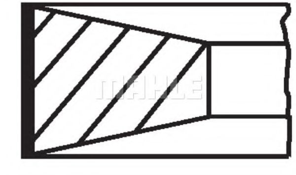Кільця поршневі комплект на мотор, STD. 22890N0 Mahle Original