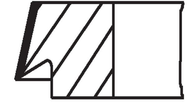 Кільця поршневі на 1 циліндр, STD. 44815N0 Mahle Original