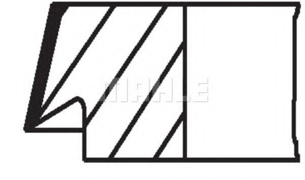 Купити 44815N1 Mahle Original Кільця поршневі на 1 циліндр, 2-й ремонт (+0,50)
