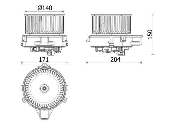 AB284000P Mahle Original Електромотор пічки