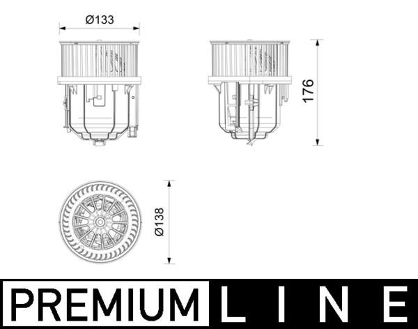 AB416000P Mahle Original Електромотор пічки
