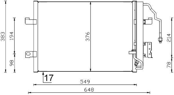 AC348000S Mahle Original Конденсатор