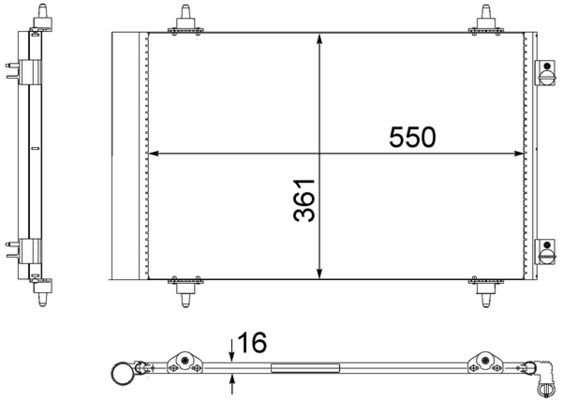 AC487000S Mahle Original Конденсатор