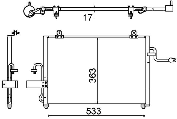 AC645000S Mahle Original Конденсатор