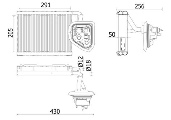 AE159000P Mahle Original Охолоджувач повітря
