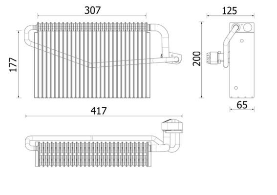 AE163000P Mahle Original Охолоджувач повітря
