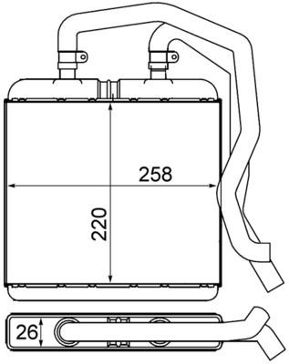 Радіатор пічки (обігрівача) Mahle Original AH12000S ціна, від 45.62 USD