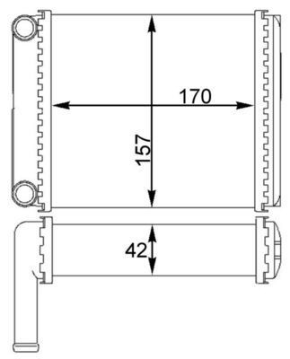 AH128000S Mahle Original Опалення кузова заднє