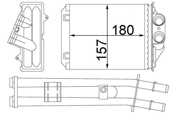 AH213000S Mahle Original Радіатор опалювача салону