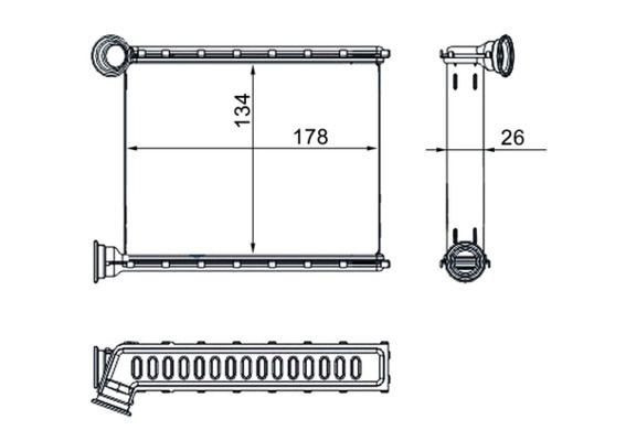 AH272000S Mahle Original Радіатор опалювача салону