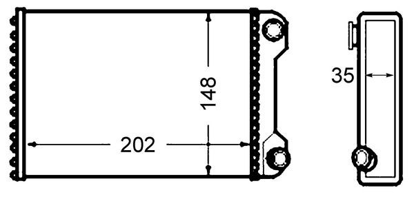AH59000S Mahle Original Радіатор опалювача салону