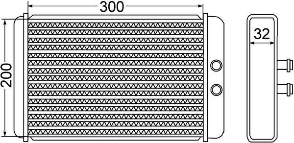 AH61000S Mahle Original Радіатор опалювача салону