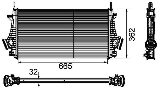 Система охолодження наддувочного повітря Mahle Original CI191000P ціна, від 89.62 USD