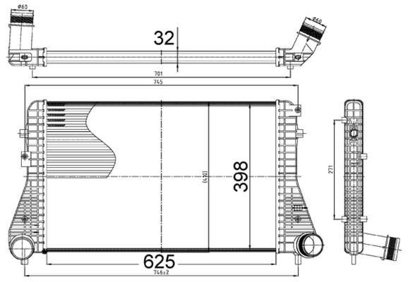CI517000S Mahle Original Охолоджувач наддувочного повітря
