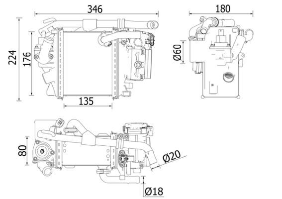 CI540000P Mahle Original Охолоджувач наддувочного повітря