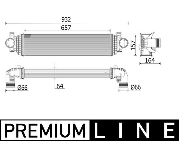 CI549000P Mahle Original Охолоджувач наддувочного повітря