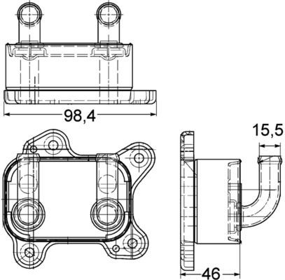 Радіатор масляний Mahle Original CLC168000P ціна, від 23.80 USD