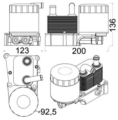 CLC191000S Mahle Original Корпус маслофільтра