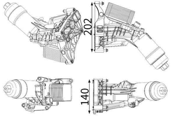 Корпус масляного фільтра CLC296001S Mahle Original