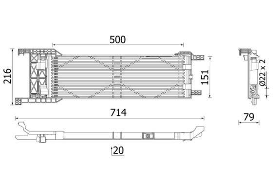 CLC330000P Mahle Original Радіатор охолодження, АКПП