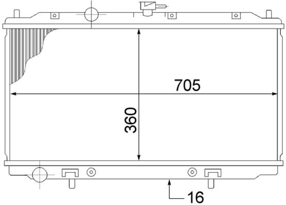 CR1486000S Mahle Original Радіатор охолодження двигуна