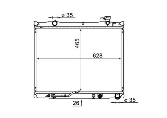 CR1581000S Mahle Original Радіатор охолодження двигуна