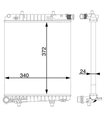 CR1591000S Mahle Original Радіатор охолодження двигуна