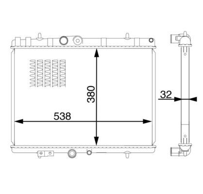 CR1600000S Mahle Original Радіатор охолодження двигуна