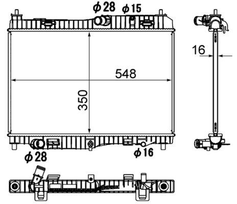 CR1896000S Mahle Original Радіатор охолодження двигуна
