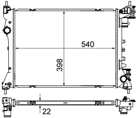 CR2056000S Mahle Original Радіатор охолодження двигуна