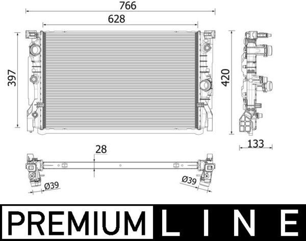 CR2223000P Mahle Original Радіатор охолодження двигуна