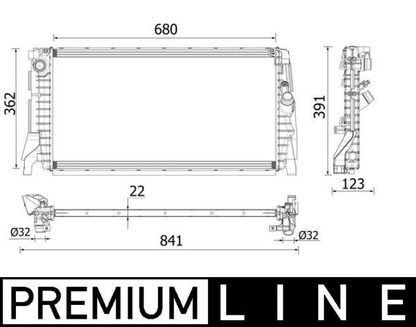 CR2279000P Mahle Original Радіатор охолодження двигуна