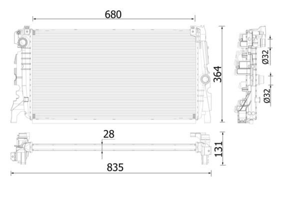 CR2323000P Mahle Original Радіатор охолодження двигуна