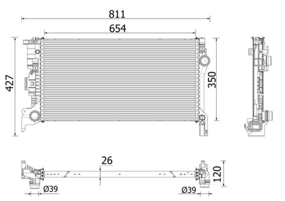 90X2081X Polcar Радіатор охолодження двигуна