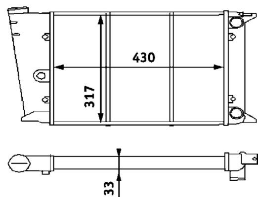 Радіатор основний Mahle Original CR420000P ціна, від 65.65 USD