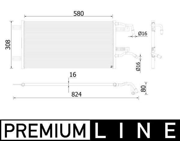 CR935000P Mahle Original Радіатор охолодження, АКПП