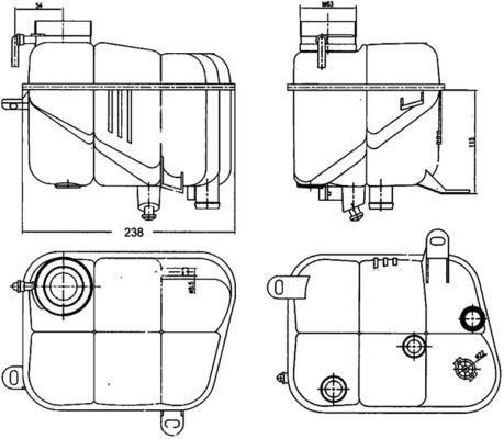CRT120000S Mahle Original Розширювальний бачок охолодження