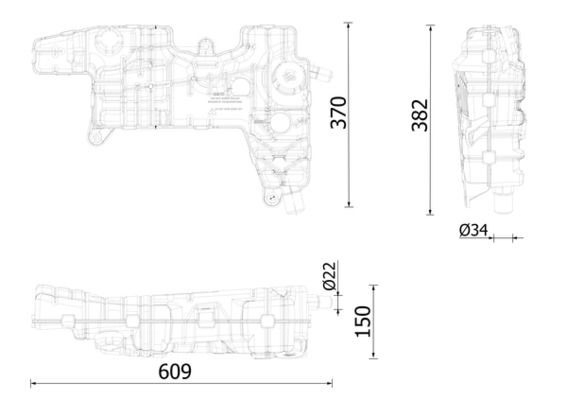 CRT250000S Mahle Original Розширювальний бачок охолодження