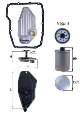 Фільтр коробки автомат Mahle Original HX276KIT ціна, від 25.35 USD